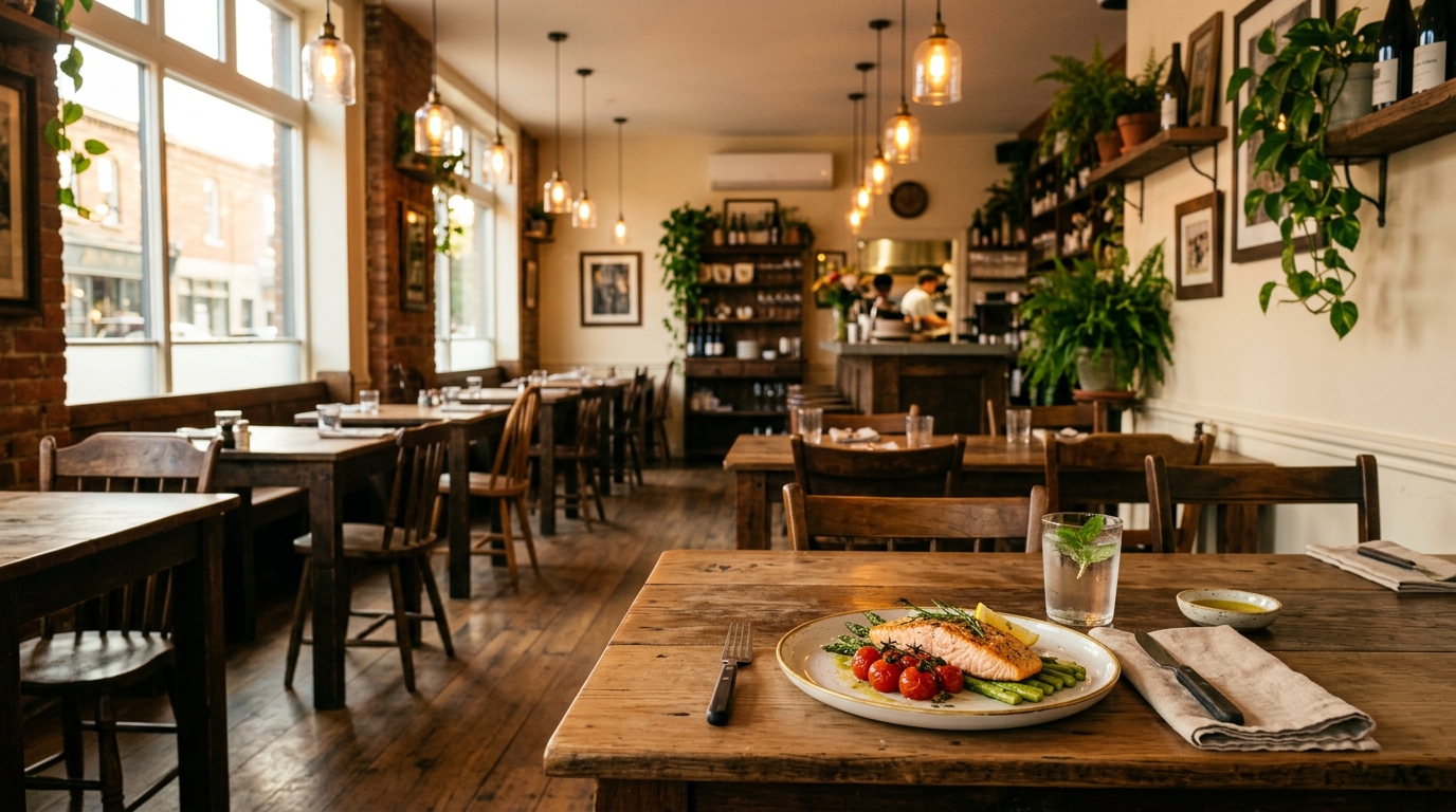 Restaurant / Local Business example website hero