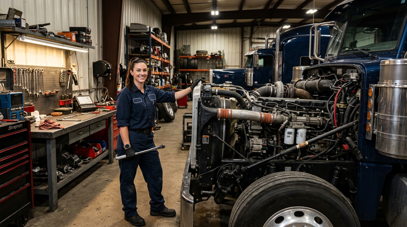 Truck & Diesel Repair example website hero